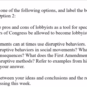 [Solved] POLI330N Week 3 Discussion: Pros and Cons of Interest Groups, and Corporations