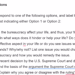 [Solved] POLI330N Week 6 Discussion: A Bloated Bureaucracy and an inclusive Supreme Court