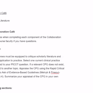 NR585NP-69043 Week 5: Collaboration Café Critique of Scholarly Literature